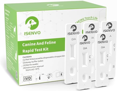 TAEING GIA 5-Pack Katzen- und Hundedetektionskit zur schnellen und genauen Erkennung von Giardia, zur Früherkennung von Hunden, Katzen und Giardia... TAEING GIA 5-Pack Katzen- und Hundedetektionskit zur schnellen und genauen Erkennung von Giardia, zur Früherkennung von Hunden, Katzen und Giardia... von TAEING