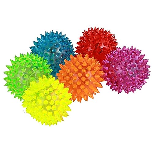 TAHUAON 6 Stück Leuchtende elastische Ball Quietscher Hundespielzeug Ball klein 6,3 cm TAHUAON 6 Stück Leuchtende elastische Ball Quietscher Hundespielzeug Ball klein 6,3 cm von TAHUAON