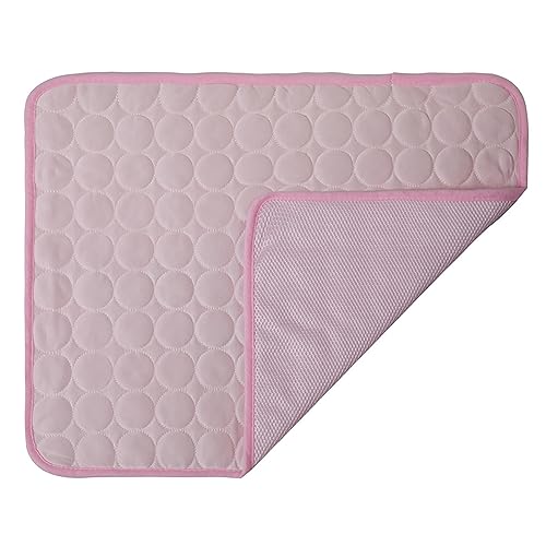 TAHUAON Hundekühlmatte Große Kühlmatte Sommer Haustierbett für Hunde Katzen Zwinger Pad Atmungsaktive Haustier Selbstkühlende Decke Hundebox Schlafmatte Maschinenwaschbar 【100 * 70-XL Rosa】 von TAHUAON