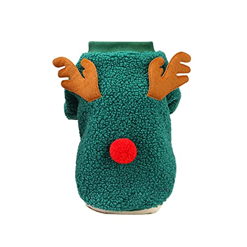Weihnachtspullover für Hunde, hässlich, für Haustiere, Kleidung, Urlaub, Kostüm, Neujahr, Geschenk für Welpen, Katzen, kleine, mittelgroße und große Hunde (M, grün) von TAHUAON