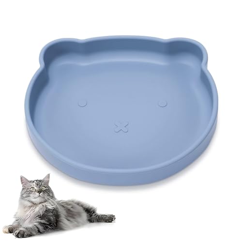 Katzennapf Flach, Katzen Napf Silikon Katzennäpfe, Fressnapf Katze mit Saugnapf, Flach Futterschüssel für Hunde Katzen Hasen Katzennapf Flach, Katzen Napf Silikon Katzennäpfe, Fressnapf Katze mit Saugnapf, Flach Futterschüssel für Hunde Katzen Hasen von TAIHE