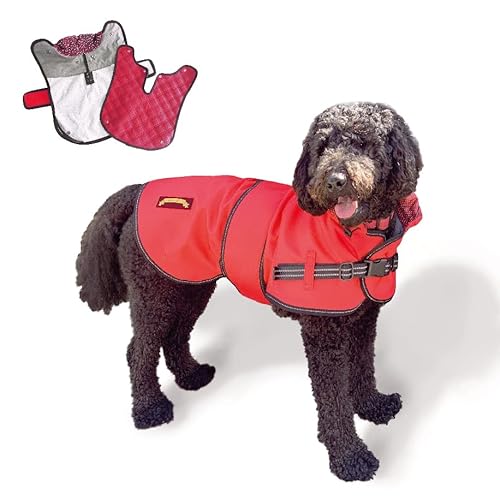 TAIL BLAZERS™ Hundemantel für alle Jahreszeiten, hochwertig, mit abnehmbarem Steppfutter, wasserdicht, winddicht, atmungsaktiv, verstellbar, Geschirrschlitz, 2-in-1 Hundejacke + Hundemantel (XS) von TAIL BLAZERS