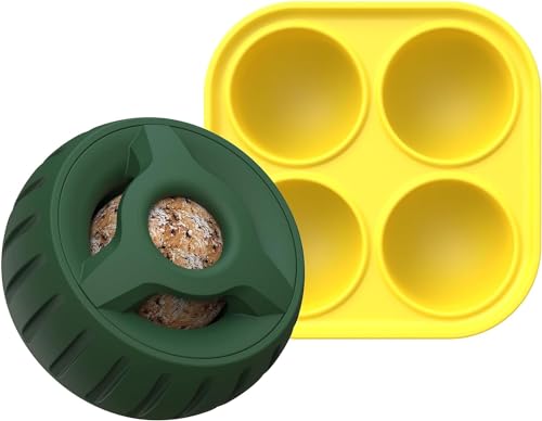 TAILGLEE Pupsicle Hundespielzeug, kompatibel mit Woof Pupsicle Pops, interaktives Hundespielzeug für große Hunde, Pupsicle Treat Tray Form, Grün/Gelb Set von TAILGLEE