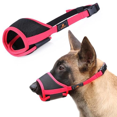 Maulkorb für Hunde, strapazierfähiges Nylon, atmungsaktives Netzgewebe und strapazierfähiges Nylon, Maulkorb mit verstellbarer Schlaufe und weichem Polster, Hundetrainingsmaulkorb, Mundabdeckung für Maulkorb für Hunde, strapazierfähiges Nylon, atmungsaktives Netzgewebe und strapazierfähiges Nylon, Maulkorb mit verstellbarer Schlaufe und weichem Polster, Hundetrainingsmaulkorb, Mundabdeckung für von TAIXIAONIULIHQ