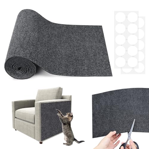 200cmx40cm Kratzmatte Selbstklebend, Selbstklebend Kratzmatte Katze, Dunkelgrau Kratzschutz Sofa Katze für Schützt Teppiche Sofa Möbelschutz mit 20 Stück Rundes Klebeband 200cmx40cm Kratzmatte Selbstklebend, Selbstklebend Kratzmatte Katze, Dunkelgrau Kratzschutz Sofa Katze für Schützt Teppiche Sofa Möbelschutz mit 20 Stück Rundes Klebeband von TAIXING