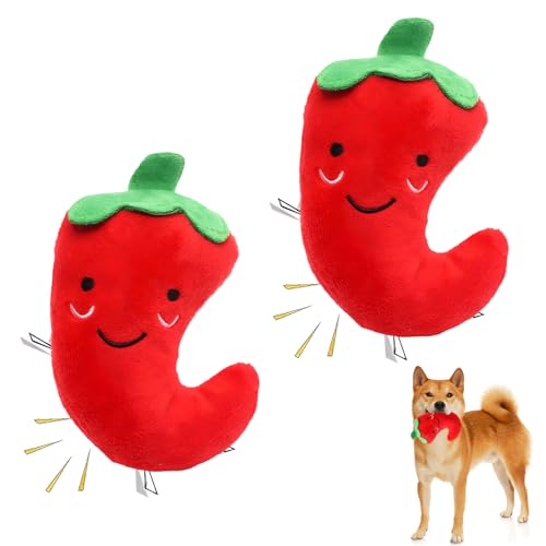 TAIZER 2 Stück Hundespielzeug,Hundespielzeug Unzerstörbar, Quietschend, große Hunde Cotton Sound Toys (langes kleines) von TAIZER