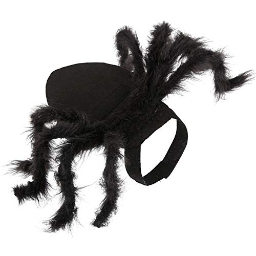 TAKEFUNS Halloween-Vogelspinnen-Kostüm, Spinnen-Hunde-Kostüm mit künstlichen Spinnenbeinen, Haustierverkleidung für Halloween-Party, Karneval, warmes Cosplay-Kostüm für Katzen, Welpen, Größe S von TAKEFUNS