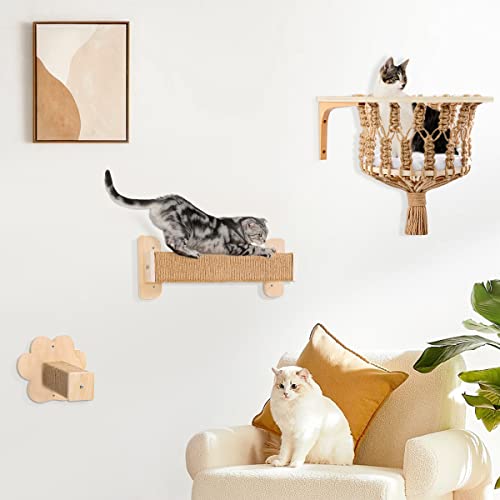 TAKEKIT Katzenhängematte mit Kratzbaum und Treppe von TAKEKIT