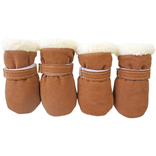 TAKOXIA 4 dicke, warme Winterschuhe für Hunde, lässige Wanderschuhe für kleine Hunde, Welpen, Outdoor-Hundeschuhe TAKOXIA 4 dicke, warme Winterschuhe für Hunde, lässige Wanderschuhe für kleine Hunde, Welpen, Outdoor-Hundeschuhe von TAKOXIA