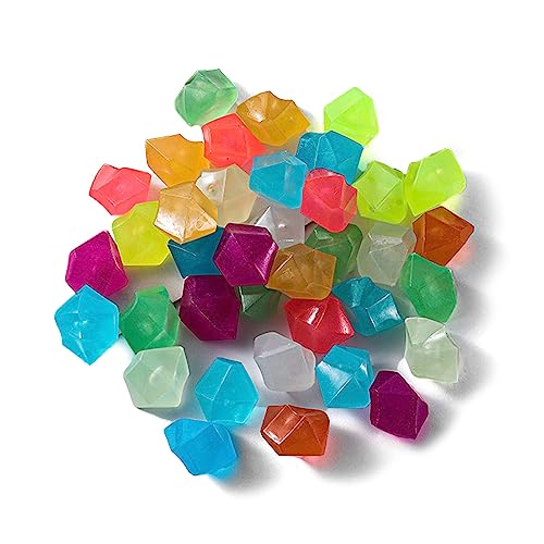 TAKOXIA Aquarium Rock Night Glow Steine nach täglicher Lichteinwirkung für Aquarien, Diamantförmige Steine für Fischglas-Garten von TAKOXIA