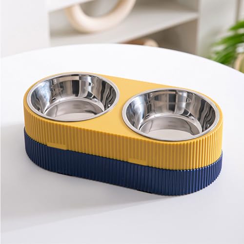 TAKOXIA Doppelnapf für Hunde, ohne Aal, schräg, rutschfest, langsames Füttern und Wasserfüttern für kleine Hunde TAKOXIA Doppelnapf für Hunde, ohne Aal, schräg, rutschfest, langsames Füttern und Wasserfüttern für kleine Hunde von TAKOXIA