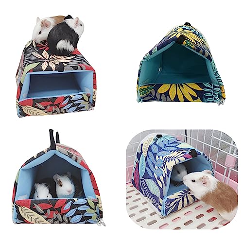 TAKOXIA Hamster Warmbett Hängematte Haus Käfig Zubehör Leicht zu reinigen für Kleintiere Zuckergleiter Goldener Bär von TAKOXIA