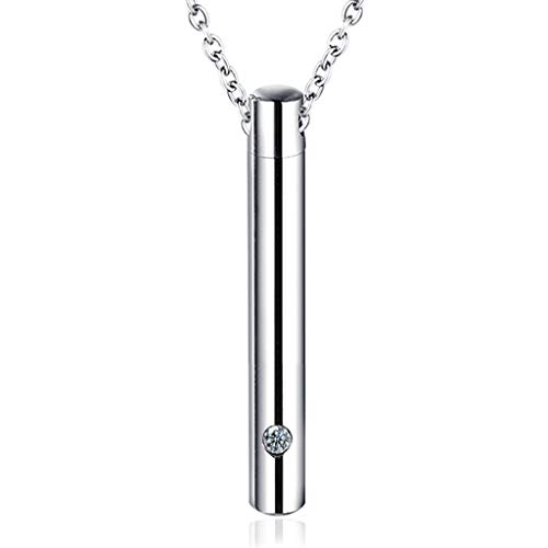 TAKOXIA Zylinder-Anhänger für Haustiere, Urnen-Halskette, Edelstahl, für Hunde, orial Behälter, Schmuck, orial TAKOXIA Zylinder-Anhänger für Haustiere, Urnen-Halskette, Edelstahl, für Hunde, orial Behälter, Schmuck, orial von TAKOXIA