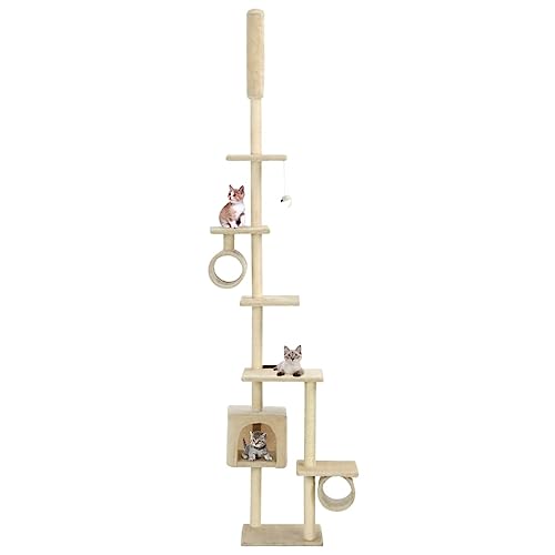 Home & Garden Kratzbaum mit Sisal-Kratzstämmen, 260 cm, Beige von TALCUS