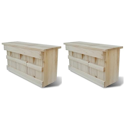 Möbel-Sets-Spatzenhäuser 2 Stück Holz 44x15,5x21,5 cm von TALCUS