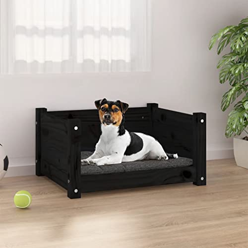 TALCUS Möbelset Hundebett schwarz 55,5x45,5x28 cm Kiefer massiv von TALCUS