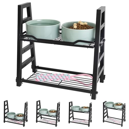 Erhöhte Hundenäpfe in 4 Höhen verstellbar, 10,2 cm, 17,8 cm, 25,4 cm, 33 cm, Keramik-Hundefutterstation mit verstellbarem rutschfesten Metallständer, 1,2 l, großer erhöhter Futterspender für Futter Erhöhte Hundenäpfe in 4 Höhen verstellbar, 10,2 cm, 17,8 cm, 25,4 cm, 33 cm, Keramik-Hundefutterstation mit verstellbarem rutschfesten Metallständer, 1,2 l, großer erhöhter Futterspender für Futter von TAMAYKIM