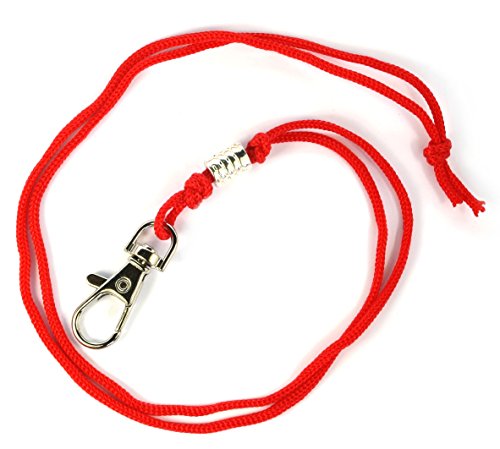 TAMEHO Pfeifenband für Hundepfeifen und anderes aus Baumwoll-Schmuckband mit Charm - Handgefertigt in Deutschland - (Rot) von TAMEHO