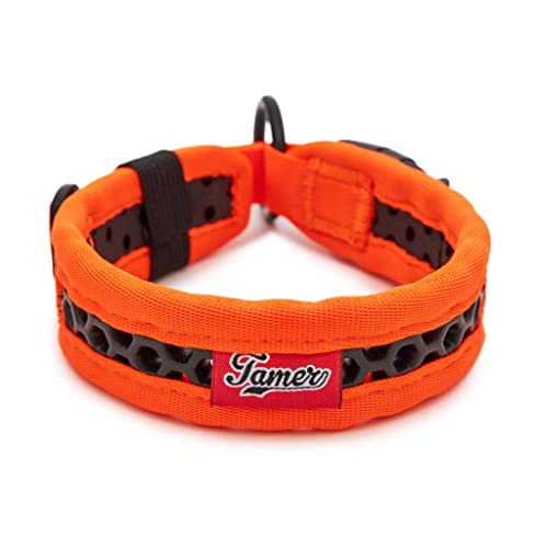 TAMER Softy Halsband | Breite 2,8cm | Umfang 30-36cm | orange/schwarz von TAMER
