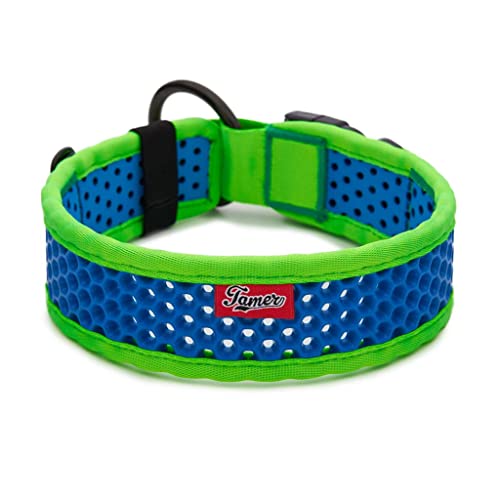 TAMER Softy Halsband | Breite 5,1cm | Umfang 45-51cm | grün/blau von TAMER
