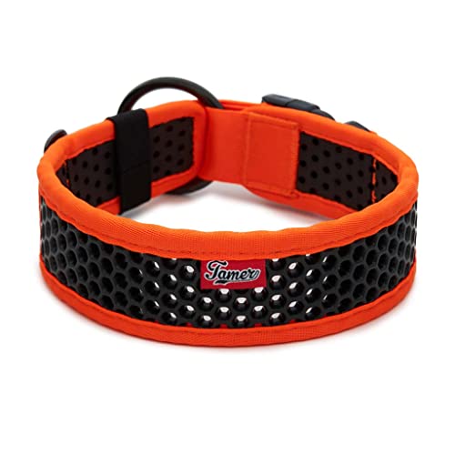 TAMER Softy Halsband | Breite 5,1cm | Umfang 45-51cm | orange/schwarz von TAMER