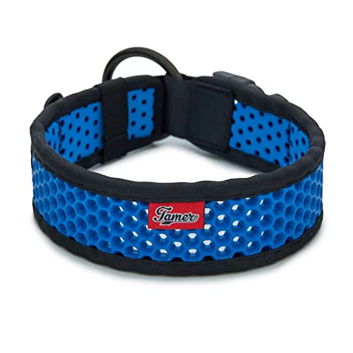 TAMER Softy Halsband | Breite 5,1cm | Umfang 55-61cm | schwarz/blau von TAMER