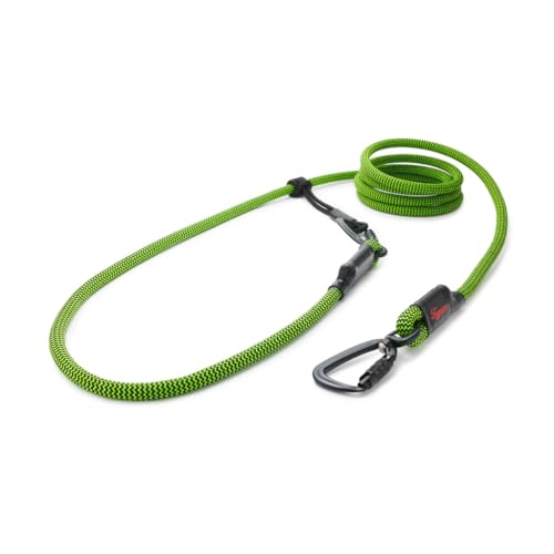 TAMER Hundeleine Easy-Long Twist Ø11mm - 2m - grün und schwarz im Zickzack von TAMER
