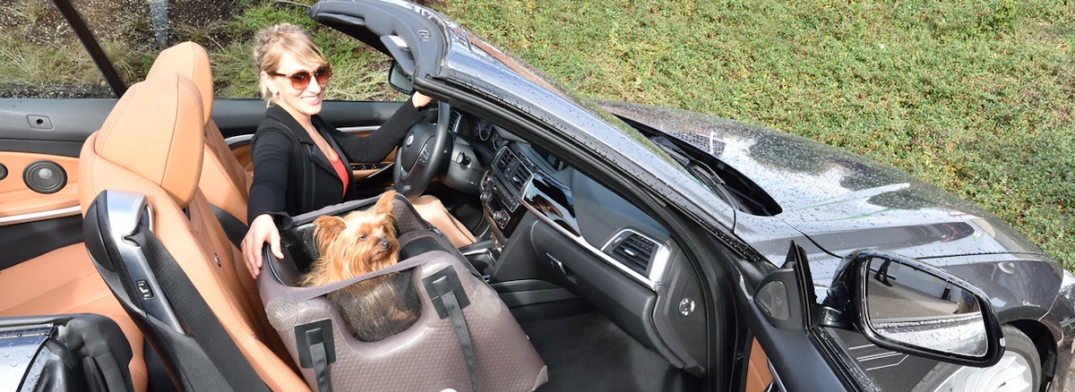 TAMI Front Seatbox Hundebox mit Airbagfunktion 45x45x45cm braun von TAMI