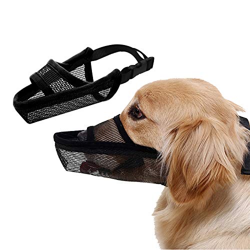 Hund Maulkorb Weiche Nylon Maulkorb - Verstellbarer Atmungsaktiv Mesh Maulkorb, Hundemaske, Mundbedeckung für Anti-Biss Anti-Bellen Lecken (Größe XS) von TANDD