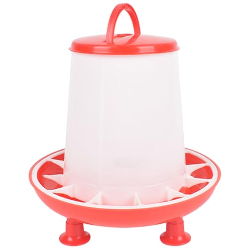3kg Chicken Feeder, Splash Proof Poultry Feeders for Hens/Ducks/Chicks/Birds, Removable Hanging Plastic Chick Supplies with Legs Chicken Feeder von TANGPINGMAO