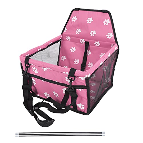 Bärenmuster Haustierträgerkäfig, waschbarer und faltbar (Pink Claw Print Support Rod Model) von TANIQIACA