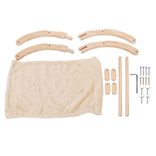 TANIQIACA Katzenhängematte aus Holz, faltbar, abnehmbar, atmungsaktiv, rutschfestes Hochbett für Katzen und Welpen, Ganzjahres-Katzenschaukelbett mit Rutschfester Matte, inklusive Kissen TANIQIACA Katzenhängematte aus Holz, faltbar, abnehmbar, atmungsaktiv, rutschfestes Hochbett für Katzen und Welpen, Ganzjahres-Katzenschaukelbett mit Rutschfester Matte, inklusive Kissen von TANIQIACA