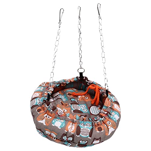 TANIQIACA Portable Foldable Bird Bed, Warm Soft Plush Pet, Suspensible Design for Parrots Hamsters Chinchillas, Easy Storage Space Saving, Ideal for Home Travel von TANIQIACA