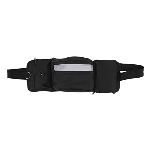 TANIQIACA Premium Pet Training Taillen Beutel, robuster Polyester mit Mehreren Taschen, abnehmbare Snack Tasche für Hunde leckereien, tragbar mit D und Reflektierende Streifen, ideal für (Black) von TANIQIACA
