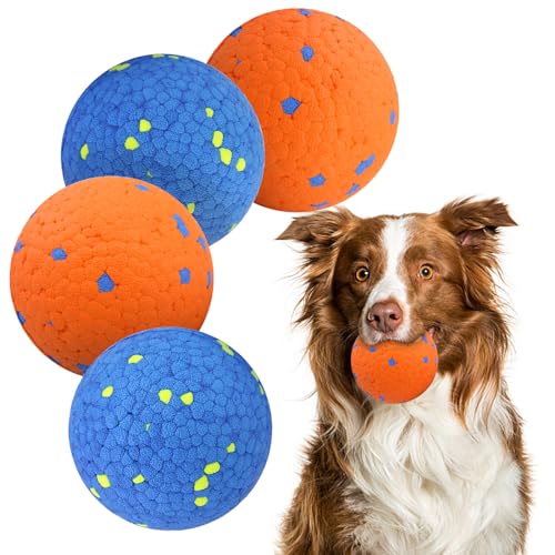 TANOFALO Hundespielzeug-Bälle, unzerstörbarer Hunde-Tennisball für aggressive Kauer, 7,6 cm, langlebiges Kauspielzeug, Wasserspielzeug, interaktives Outdoor-Apportierbälle für große, mittelgroße und von TANOFALO