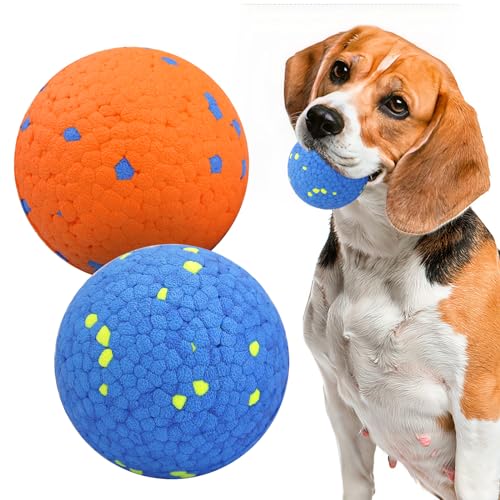 TANOFALO Hundespielzeug-Bälle, unzerstörbarer Hunde-Tennisball für aggressive Kauer, 7,6 cm, langlebiges Kauspielzeug, Wasserspielzeug, interaktives Outdoor-Apportierbälle für große, mittelgroße und von TANOFALO