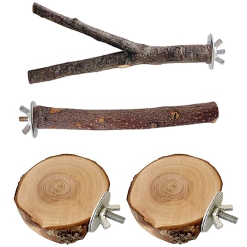 Vogelsitzstangen aus Naturholz für Käfig, Papageienkäfig, Sitzstange, Käfigzubehör, Holzplattform für Vögel, Spielzeug für Sittiche, Nymphensittiche, Wellensittiche, Sittiche, Wellensittiche, Sittiche Vogelsitzstangen aus Naturholz für Käfig, Papageienkäfig, Sitzstange, Käfigzubehör, Holzplattform für Vögel, Spielzeug für Sittiche, Nymphensittiche, Wellensittiche, Sittiche, Wellensittiche, Sittiche von TANOMA