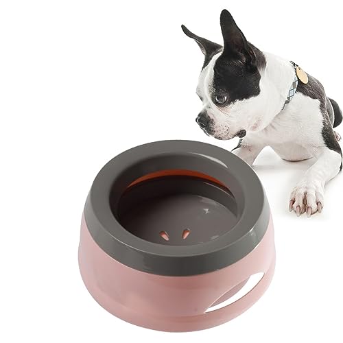 Wassernapf für Hunde, 750 ml, kein Verschütten, große Kapazität, langsamer Wasserspender, auslaufsicher, Haustier-Wasserspender, langsames Trinken, Reise-Wassernapf für Hunde/Katzen/Haustiere (Rosa) Wassernapf für Hunde, 750 ml, kein Verschütten, große Kapazität, langsamer Wasserspender, auslaufsicher, Haustier-Wasserspender, langsames Trinken, Reise-Wassernapf für Hunde/Katzen/Haustiere (Rosa) von TANXIC