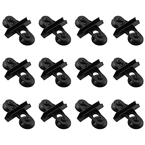 TAODAN 12 Stück Kunststoff Aquarium Aquarium Zucht Trenner Glas Saugnapf Trennwand Blatthalter Clip schwarz von TAODAN