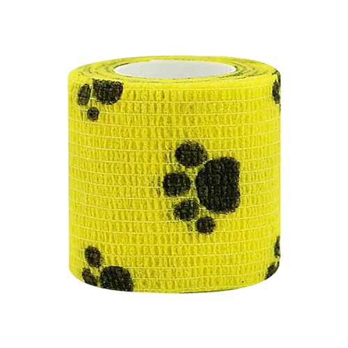 5 Rolle Selbsthaftende Bandage Für Hunde Atmungsaktive Pfotenschutz Für Haustiere Outdoor Sport Hundeverband Hunde Hausschuhe Multifunktionaler Haustier 3D Socken Hundesocken von TAOLE
