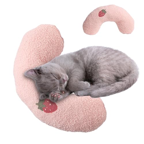 TAOLE Beruhigendes U-förmiges Katzenkissen, Haustier-Nackenkissen, Begleiter, Freude, weiches Plüsch-Katzenminze, bequem, halber Donut-Kuschelkatze, Donut, Haustierzubehör für Hunde, Welpen, Kätzchen, TAOLE Beruhigendes U-förmiges Katzenkissen, Haustier-Nackenkissen, Begleiter, Freude, weiches Plüsch-Katzenminze, bequem, halber Donut-Kuschelkatze, Donut, Haustierzubehör für Hunde, Welpen, Kätzchen, von TAOLE