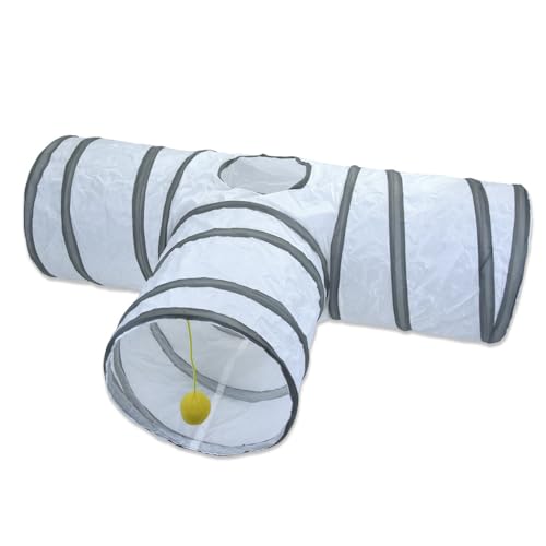 Grey and White cat Tunnel, cat Tunnel, cat Toy Supplies, Collapsible T von TAOYNJ