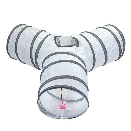 Grey and White cat Tunnel, cat Tunnel, cat Toy Supplies, Collapsible Y von TAOYNJ