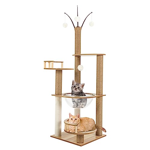 Katzenbaum Tower Kratzbaum deckenhoch Stabil + Spielbälle Gesamthöhe 132cm Anzahl der Etagen 4 Kletterbaum Katzenkratzbaum Katzenzubehör für Hauskatzen Katzenbaum Tower Kratzbaum deckenhoch Stabil + Spielbälle Gesamthöhe 132cm Anzahl der Etagen 4 Kletterbaum Katzenkratzbaum Katzenzubehör für Hauskatzen von TAPMING