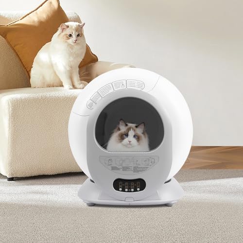 Selbstreinigende Katzentoilette 65L große automatische Katzentoilette Sicherer Alert APP-Steuerung Geruchsisolierende Automatisches Katzenklo für Mehrere Katzen Selbstreinigende Katzentoilette 65L große automatische Katzentoilette Sicherer Alert APP-Steuerung Geruchsisolierende Automatisches Katzenklo für Mehrere Katzen von TAPMING