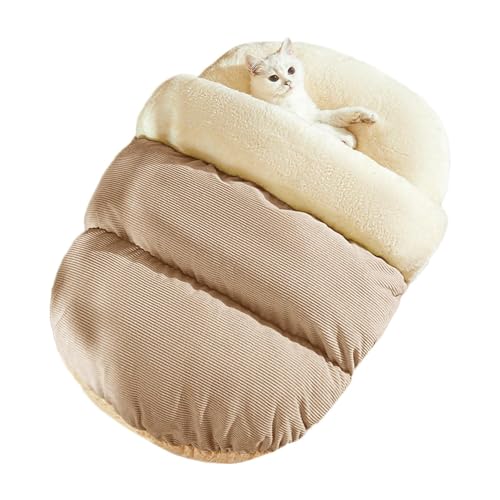 TARAKO Katzenbett für Kätzchen, weiches Kätzchenbett, Halbgeschlossenes Katzenbett, Slipper-Form, Fleece-Futter, Kätzchenbett, Höhle, Katzenbett, Haus, Fleece-Futter für Maus, Welpe von TARAKO