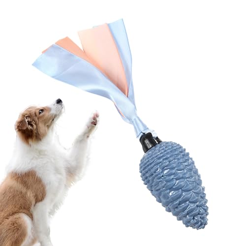 TARAKO Kiefernzapfen-Hundespielzeug, Kiefernzapfen-Kauspielzeug | Quietschendes Seil-Kauspielzeug für Hunde mit Beißstreifen,Langlebiges, weiches Haustierspielzeug für Welpen und Hunde von TARAKO