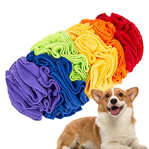 TARAKO Schnüffelmatte für Hunde, Schnüffelmatte für Haustiere | Regenbogen-Schnüffelmatte für Hunde | 25,4 x 15,2 cm großes Hunde-Puzzle-Spielzeug, interaktives Spiel gegen Langeweile, fördert von TARAKO