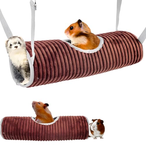 Frettchen-/Ratten-Hängematte, Hamster-Tunnelröhren für Käfig, weiches Meerschweinchen-Versteckbett, Chinchilla-Hängematte für Kleintiere, Meerschweinchen, Frettchen, Kätzchen, Eichhörnchen, Chinchilla Frettchen-/Ratten-Hängematte, Hamster-Tunnelröhren für Käfig, weiches Meerschweinchen-Versteckbett, Chinchilla-Hängematte für Kleintiere, Meerschweinchen, Frettchen, Kätzchen, Eichhörnchen, Chinchilla von TARANDUS