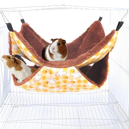 TARANDUS Hängematte für Frettchen, Ratten, Hamster für Käfig, großes weiches Meerschweinchen-Versteckbett, Chinchilla-Hängematte, für Kleintiere, Meerschweinchen, Frettchen, Kätzchen, Eichhörnchen von TARANDUS